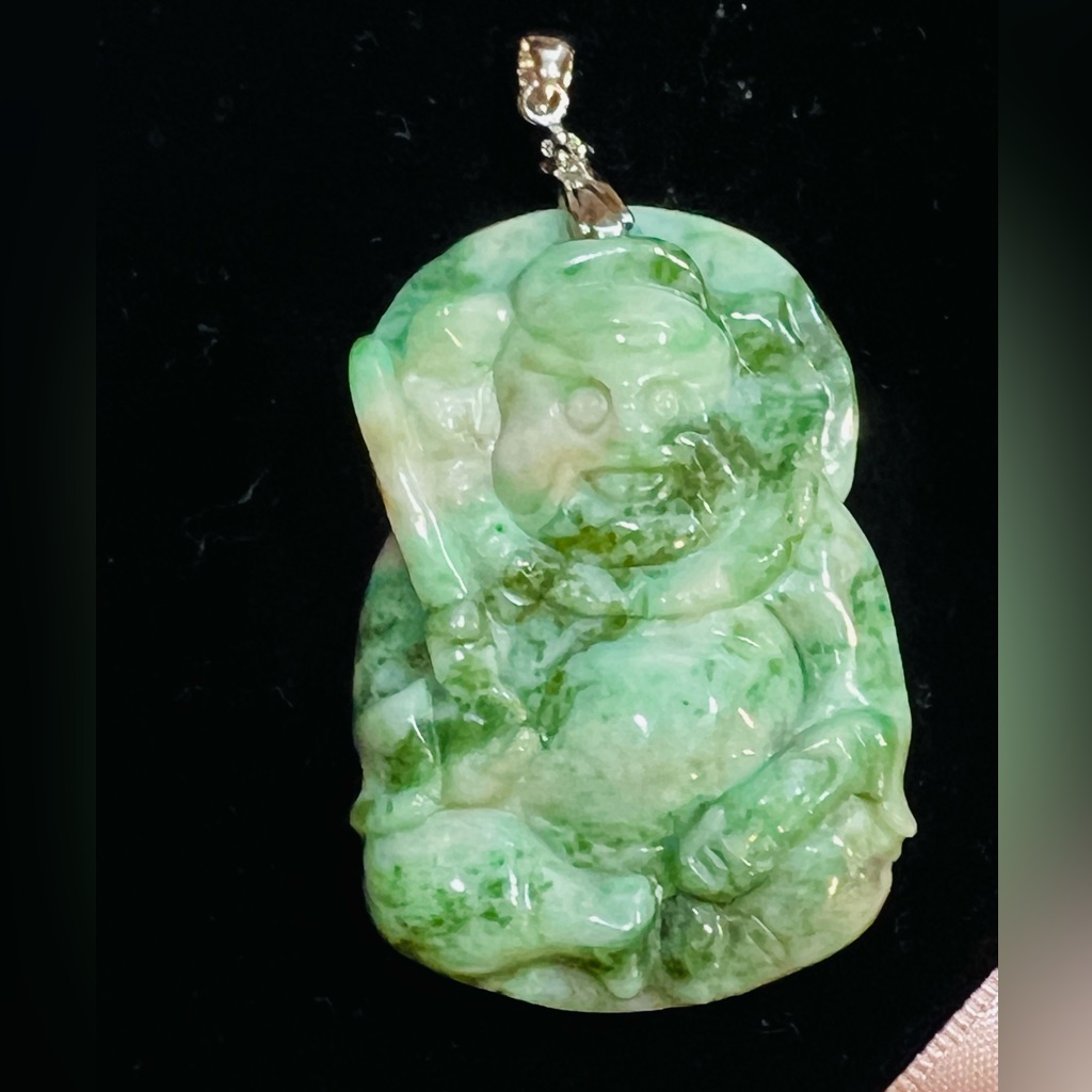 Burmese Zhong Kui Jade Pendant